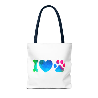 I Heart Paws. Tote Bag (AOP)