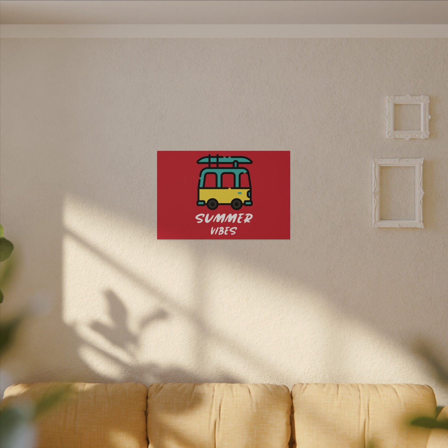 Summer Vibes Canoe on Van. Canvas Gallery Wraps
