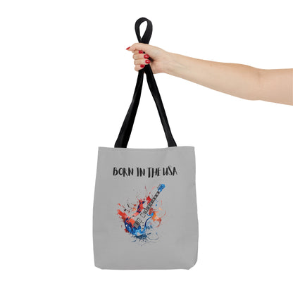 Born In The USA Guitar. Gray Tote Bag