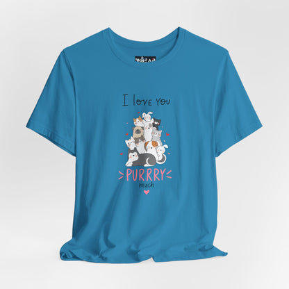 Adorable Animals that Love You Purry Much. Unisex Jersey Short Sleeve Tee