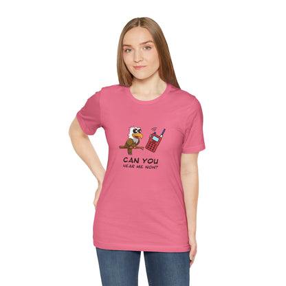 Burrowing Owl. Can You Hear Me Now? Unisex Jersey Short Sleeve Tee