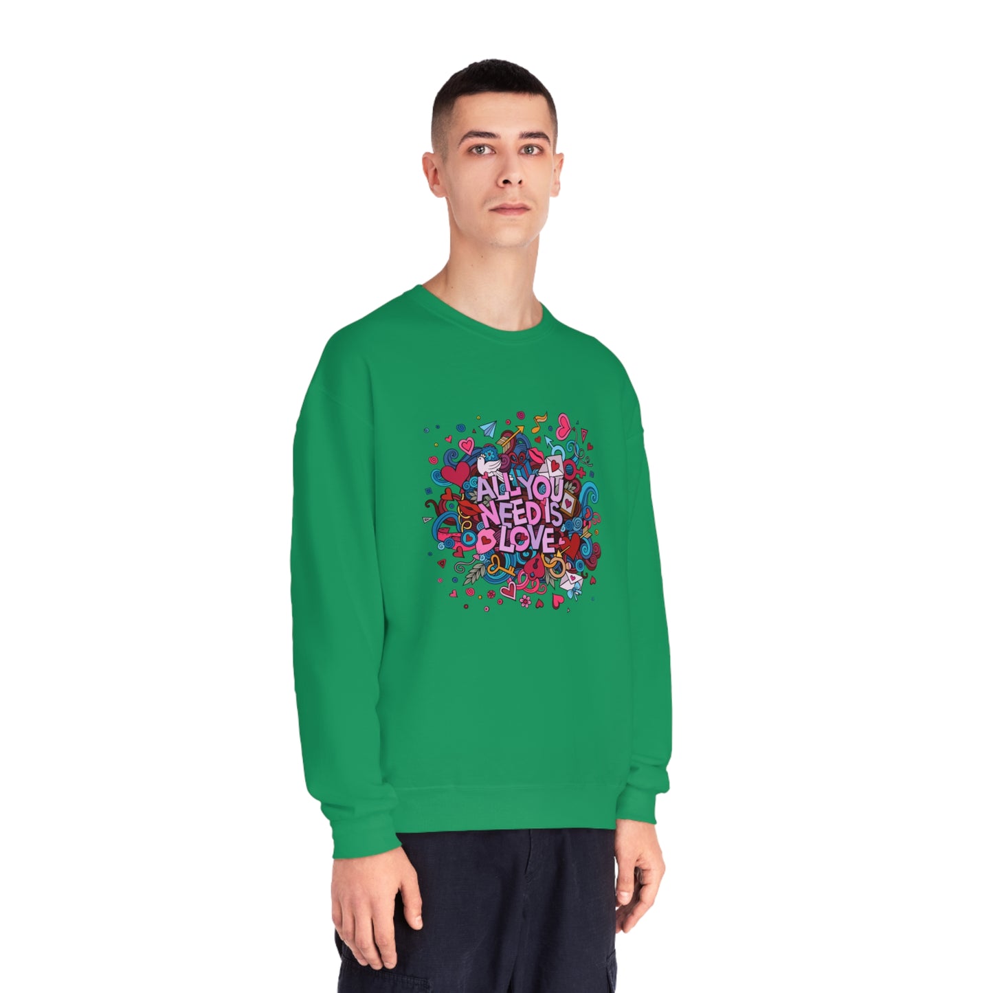 All You Need Is Love. Unisex NuBlend® Crewneck Sweatshirt