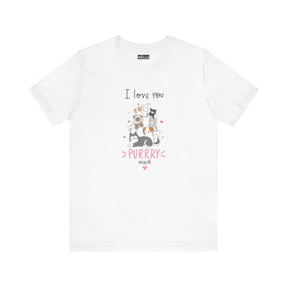 Adorable Animals that Love You Purry Much. Unisex Jersey Short Sleeve Tee