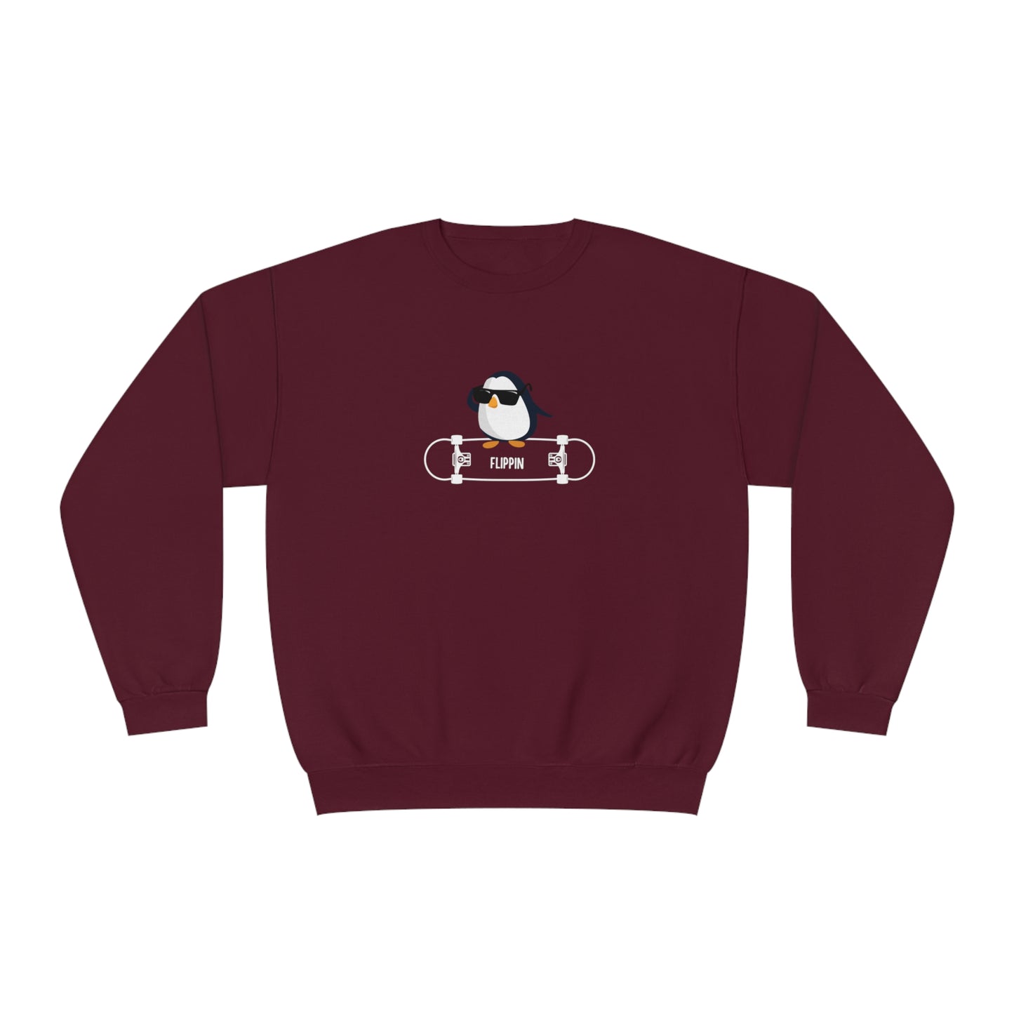 Adélie The Flippin Penguin. Unisex NuBlend® Crewneck Sweatshirt