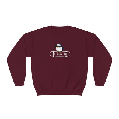 Adélie The Flippin Penguin. Unisex NuBlend® Crewneck Sweatshirt