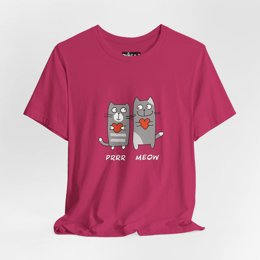 Happy Cat's. Prrr  Meow. Unisex Jersey Short Sleeve Tee