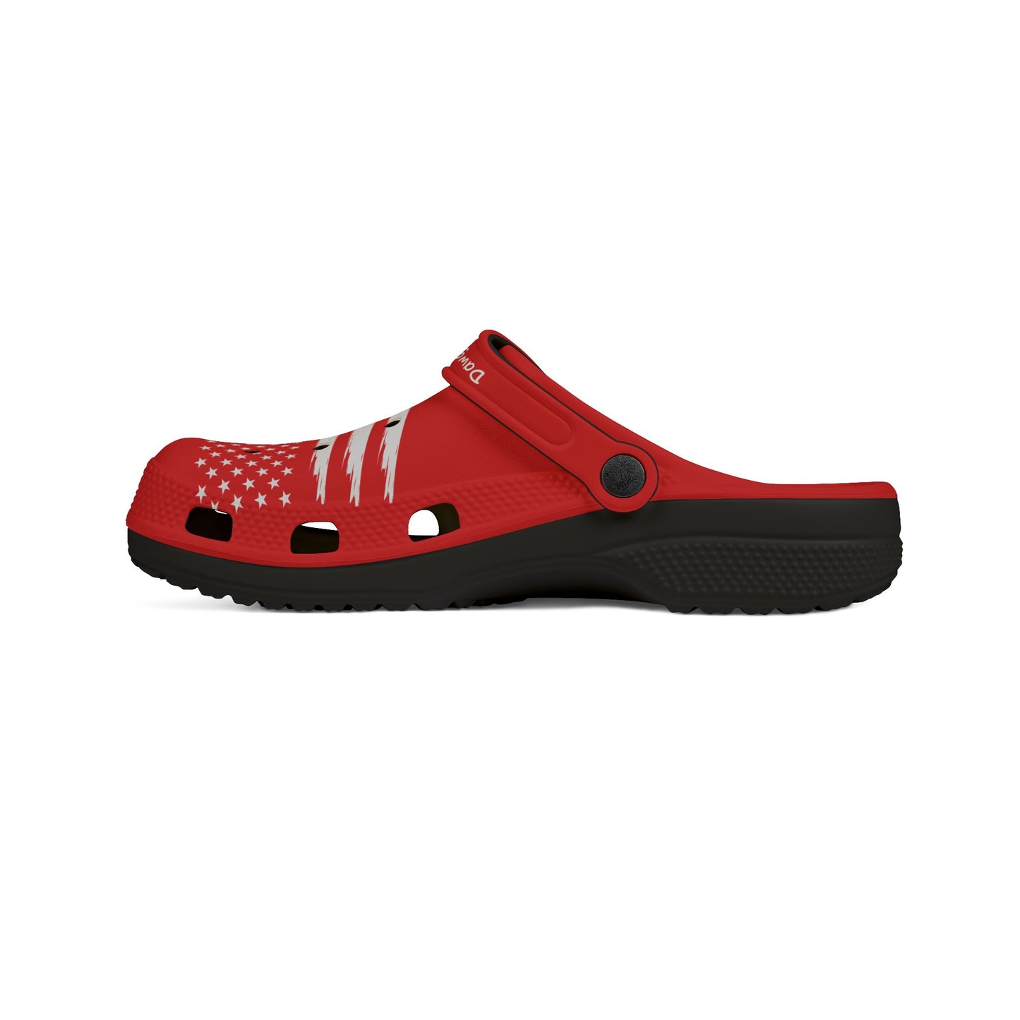American Flag Dog Rubber Clogs For Men-Red