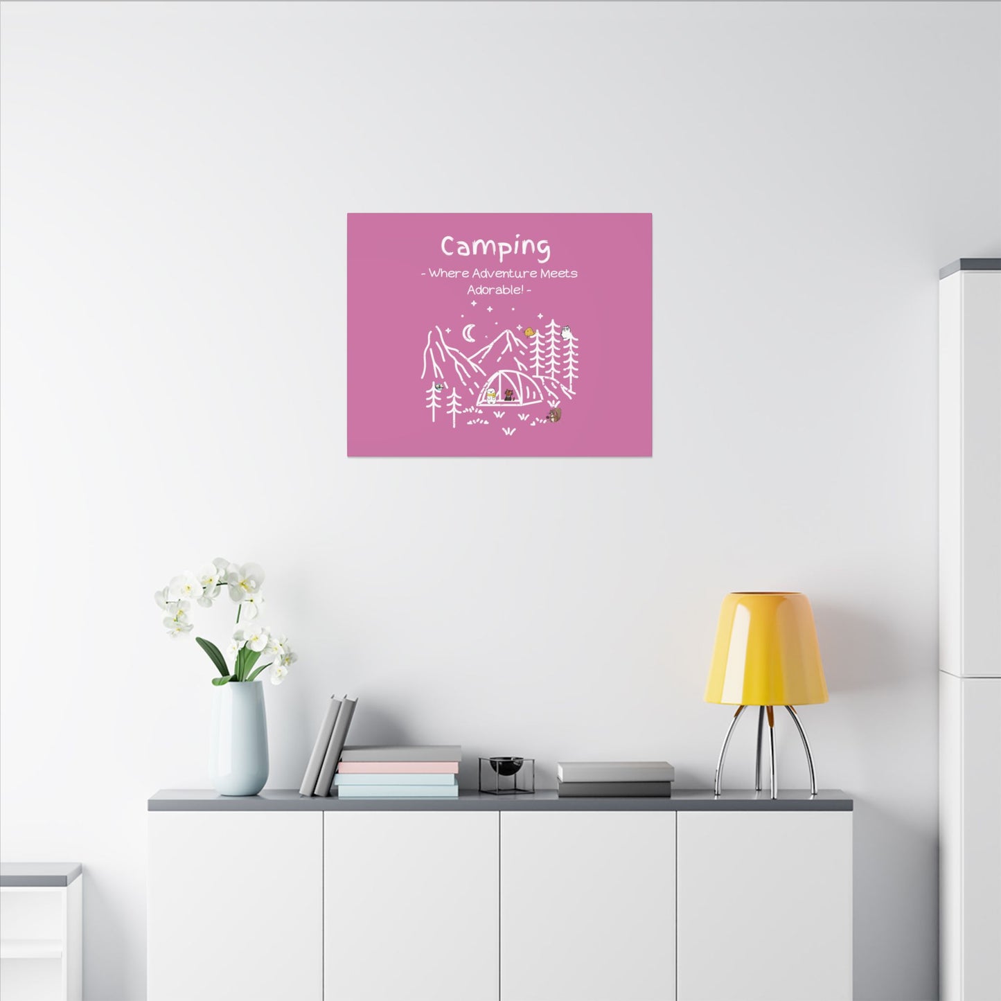 Camping. Where Adventure Meets Cuteness. Canvas Gallery Wraps