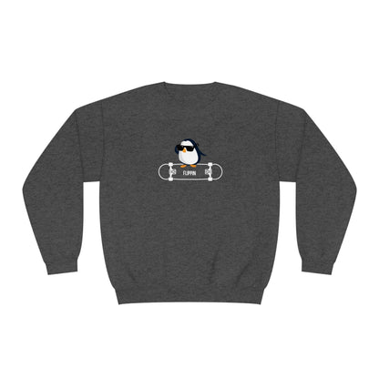 Adélie The Flippin Penguin. Unisex NuBlend® Crewneck Sweatshirt