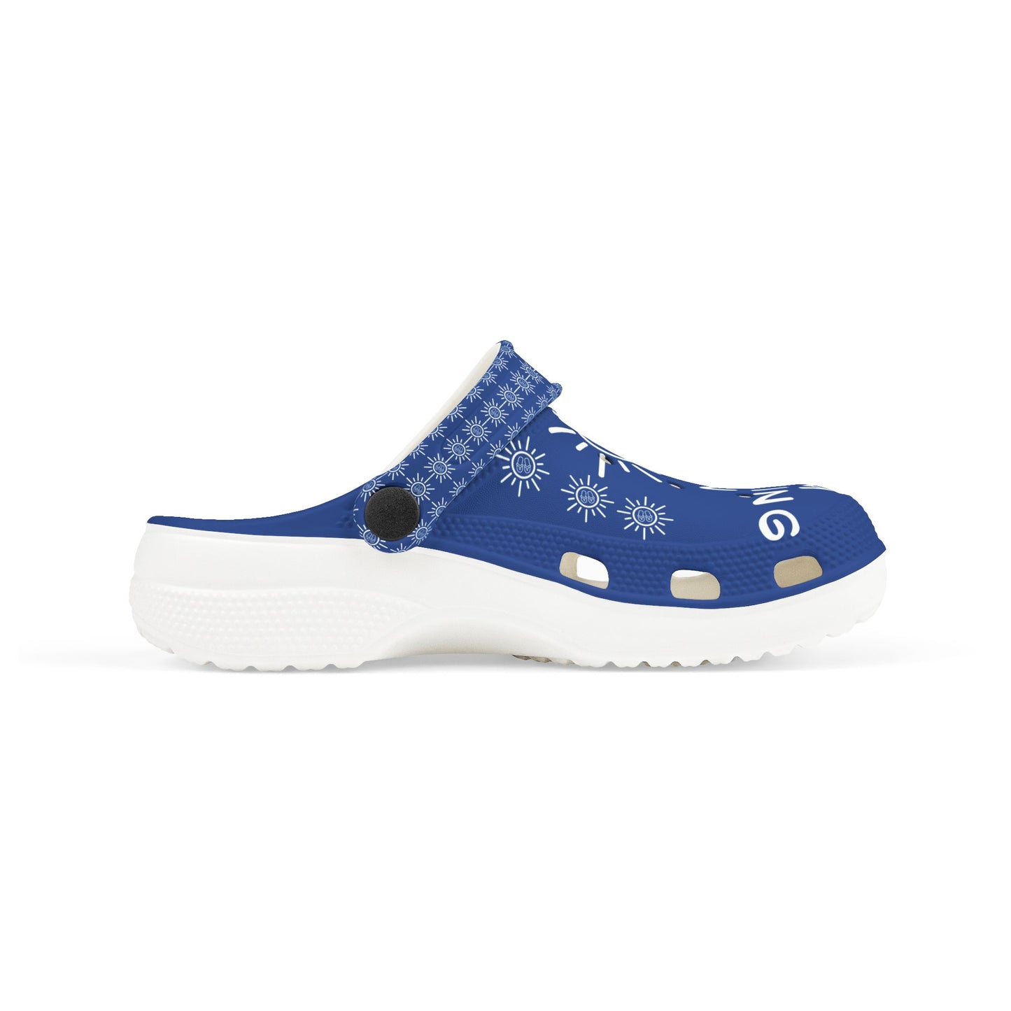 I'm Walking On Sunshine Rubber Clogs for Boys- Blue