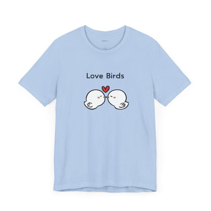 White Canary Love Birds. Unisex Jersey Short Sleeve Tee