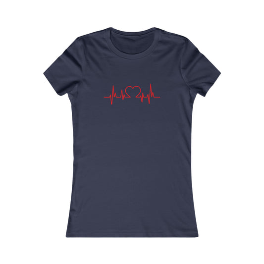 I Love You Heart Beat. Women's Favorite Tee