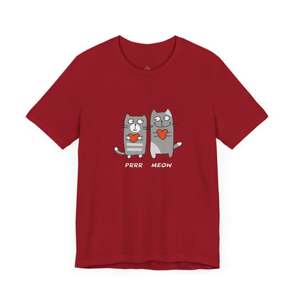 Happy Cat's. Prrr  Meow. Unisex Jersey Short Sleeve Tee