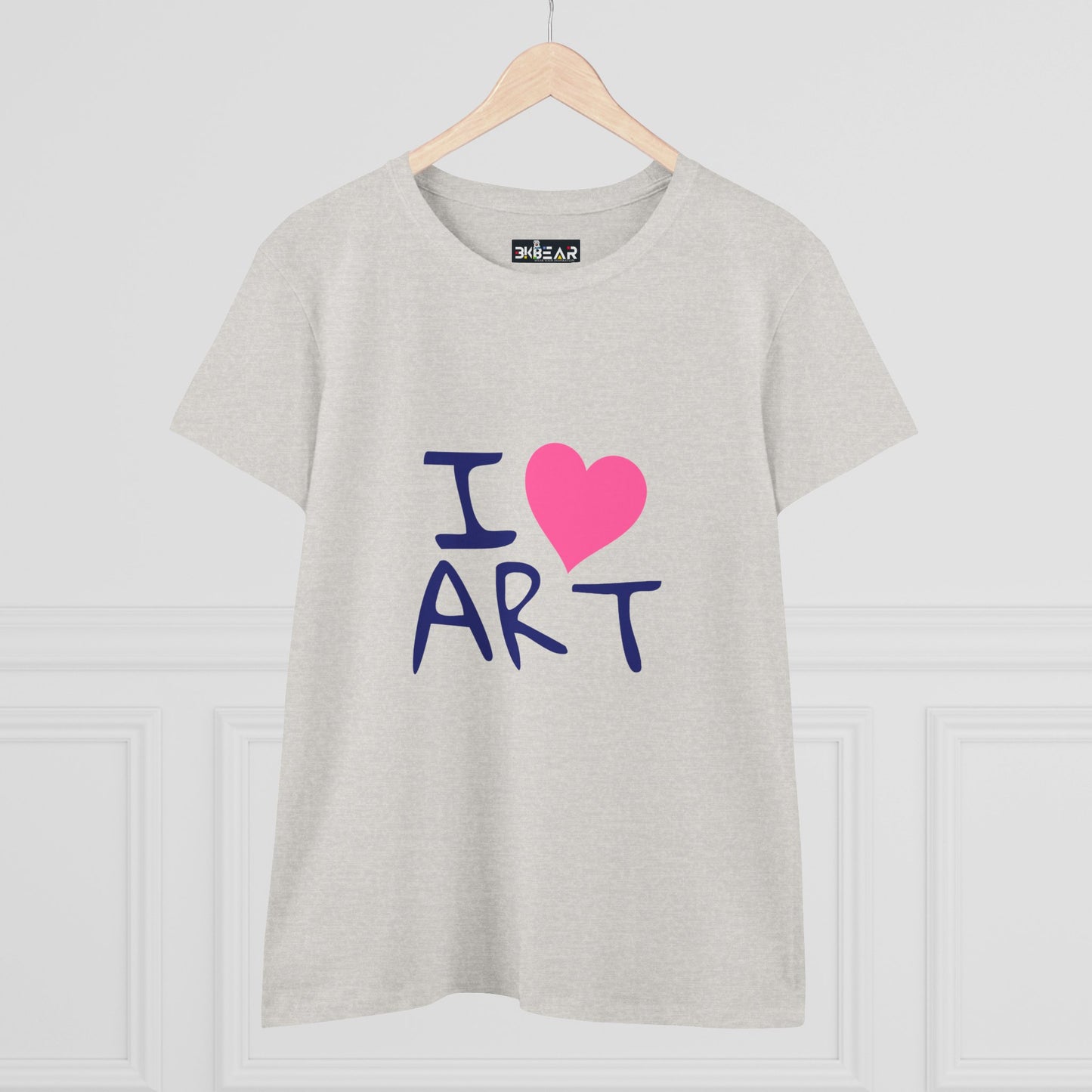 I Love Art. Women's Midweight Cotton Tee