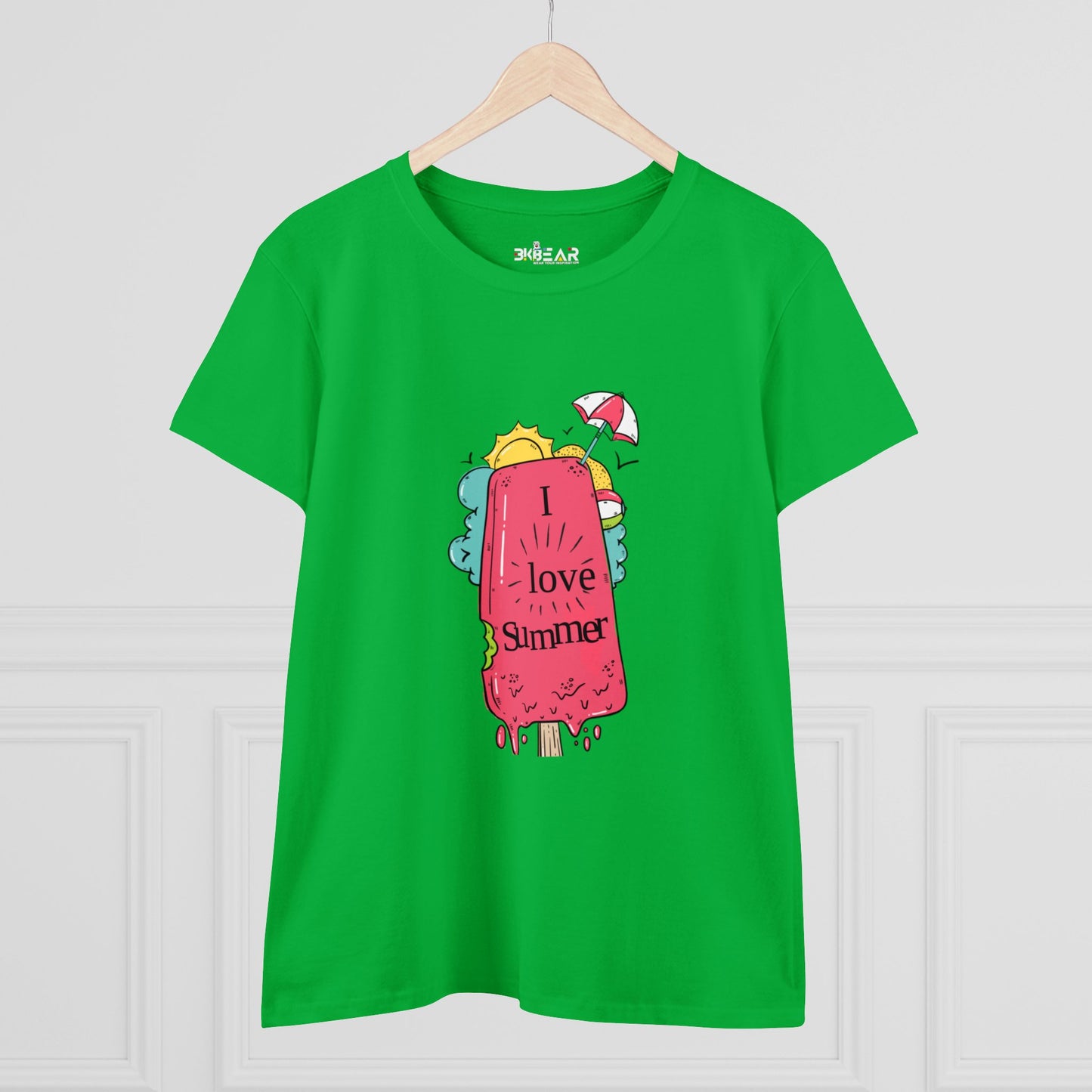 I Love Summer. Women's Midweight Cotton Tee