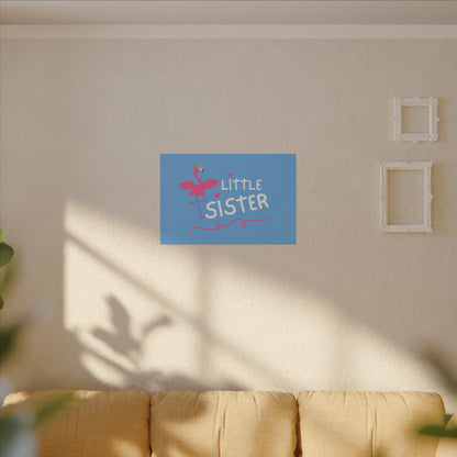 Adorable Little Sister Flamingo. Always On-Time. Canvas Gallery Wraps
