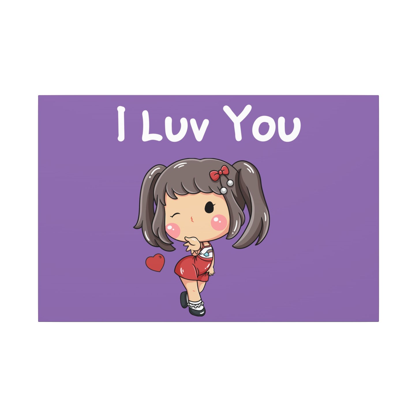 I Luv You. Canvas Gallery Wraps