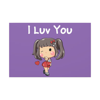 I Luv You. Canvas Gallery Wraps