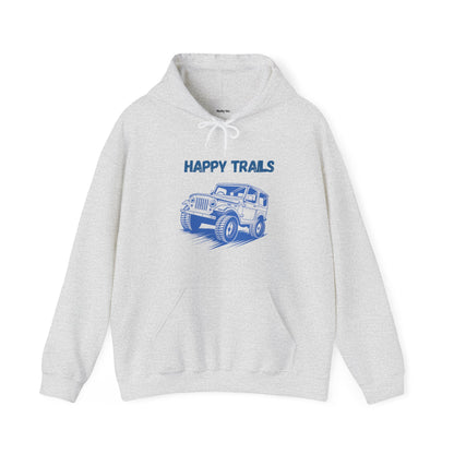 Exploring Happy Trails In a Jeep. Unisex Hooded Sweatshirt.