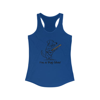 Dog With a Guitar. I'm a Pup Star. Women's Ideal Racerback Tank