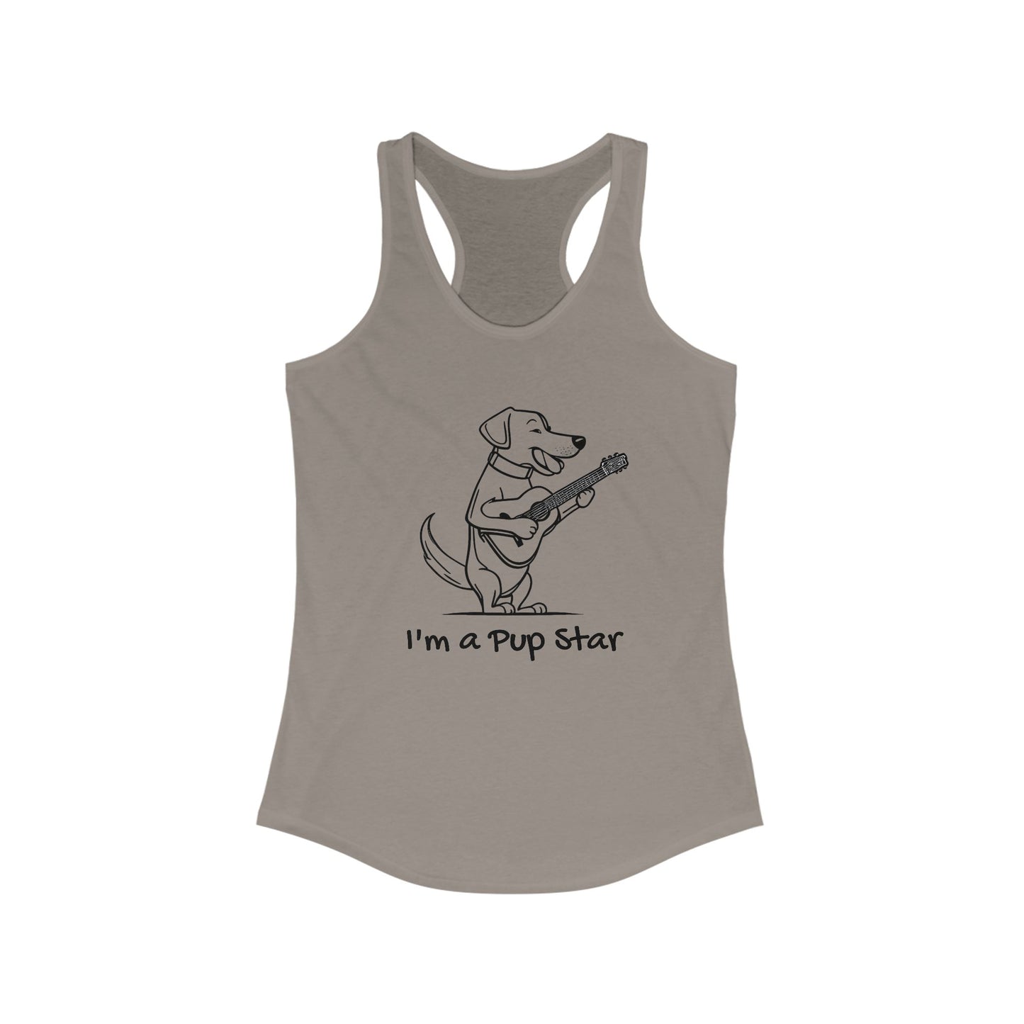 Dog With a Guitar. I'm a Pup Star. Women's Ideal Racerback Tank