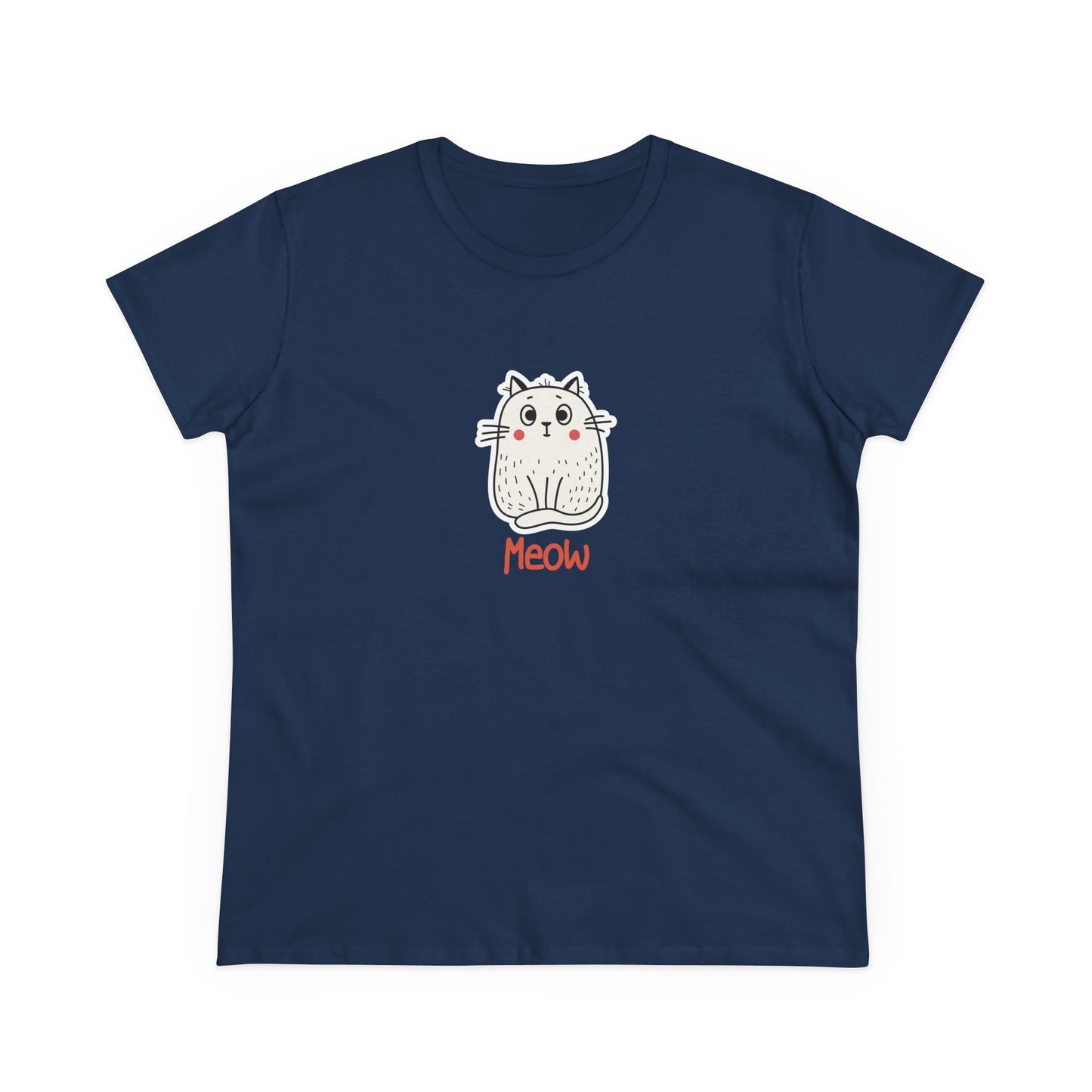 Loki The Cat. Meow. Women's Midweight Cotton Tee