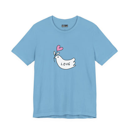 Love. Dove. Unisex Jersey Short Sleeve Tee