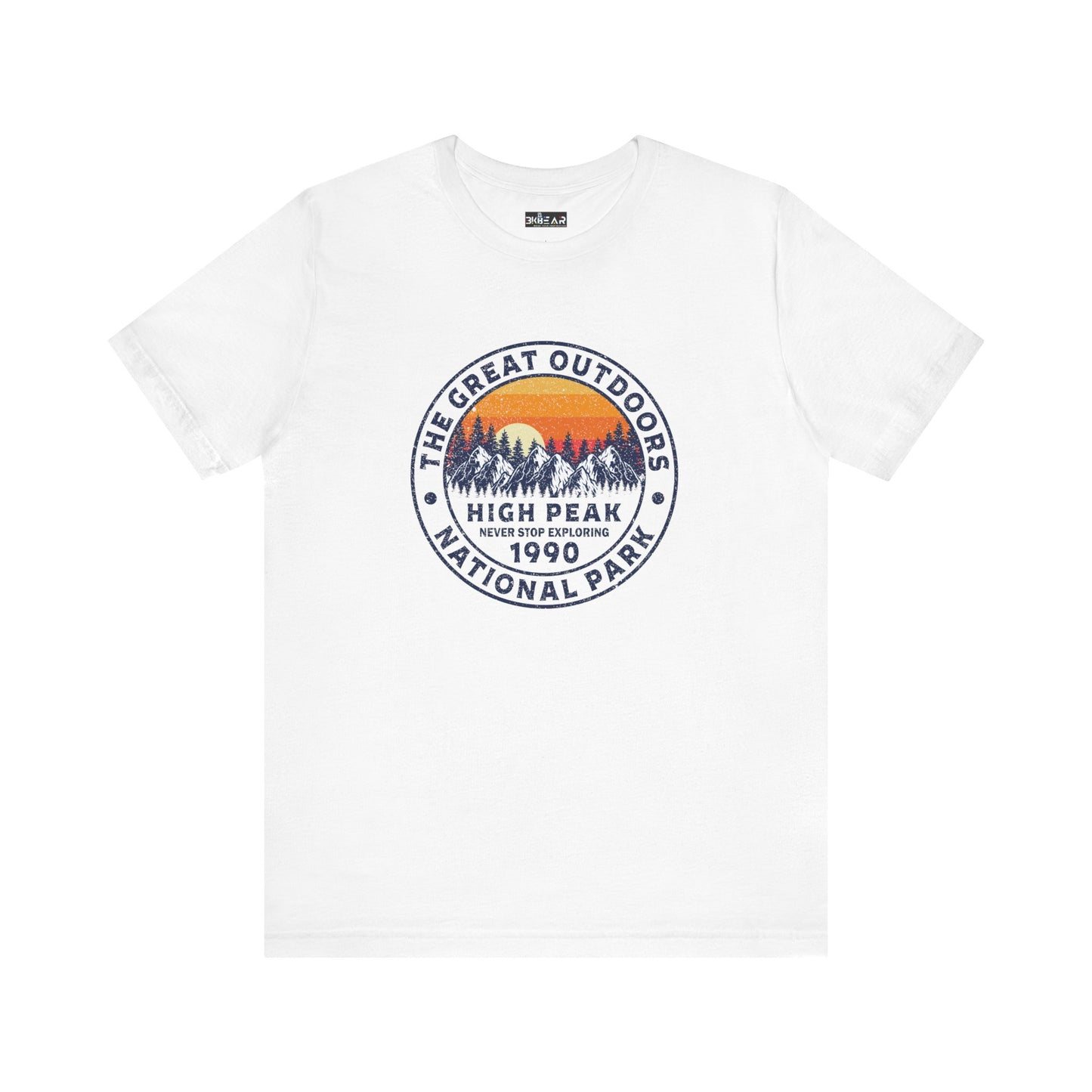 Never Stop Exploring. High Peak National Park. Unisex Jersey Short Sleeve Tee