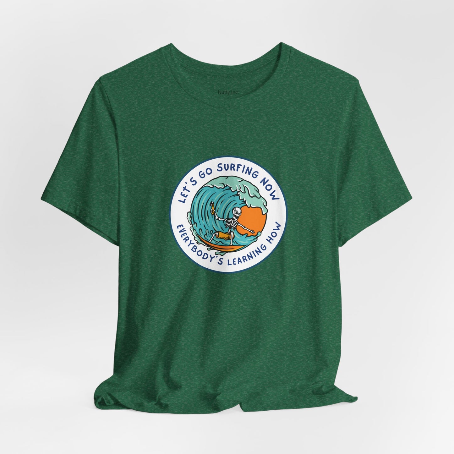 Let's Go Surfing Now. Everybody's Learning How. Unisex Jersey Short Sleeve Tee