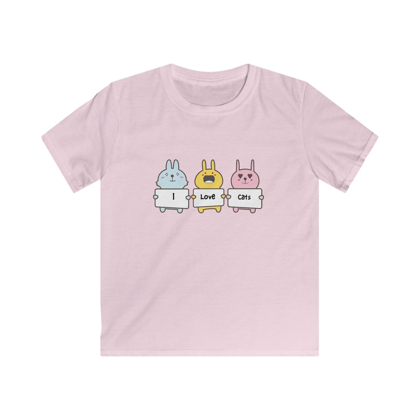 I Love Cat. Kids Softstyle Tee