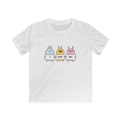 I Love Cat. Kids Softstyle Tee