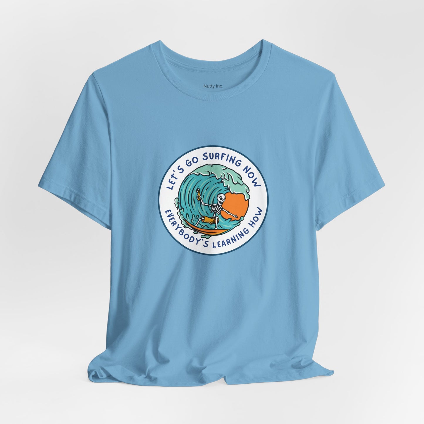 Let's Go Surfing Now. Everybody's Learning How. Unisex Jersey Short Sleeve Tee