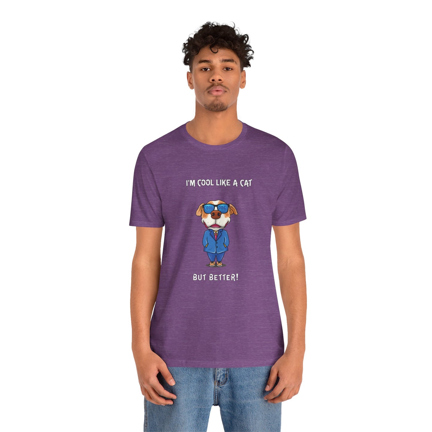 Chuck The Cool Dog. Unisex Jersey Short Sleeve Tee