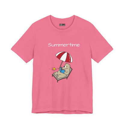 Summertime. Bear.  Unisex Jersey Short Sleeve Tee