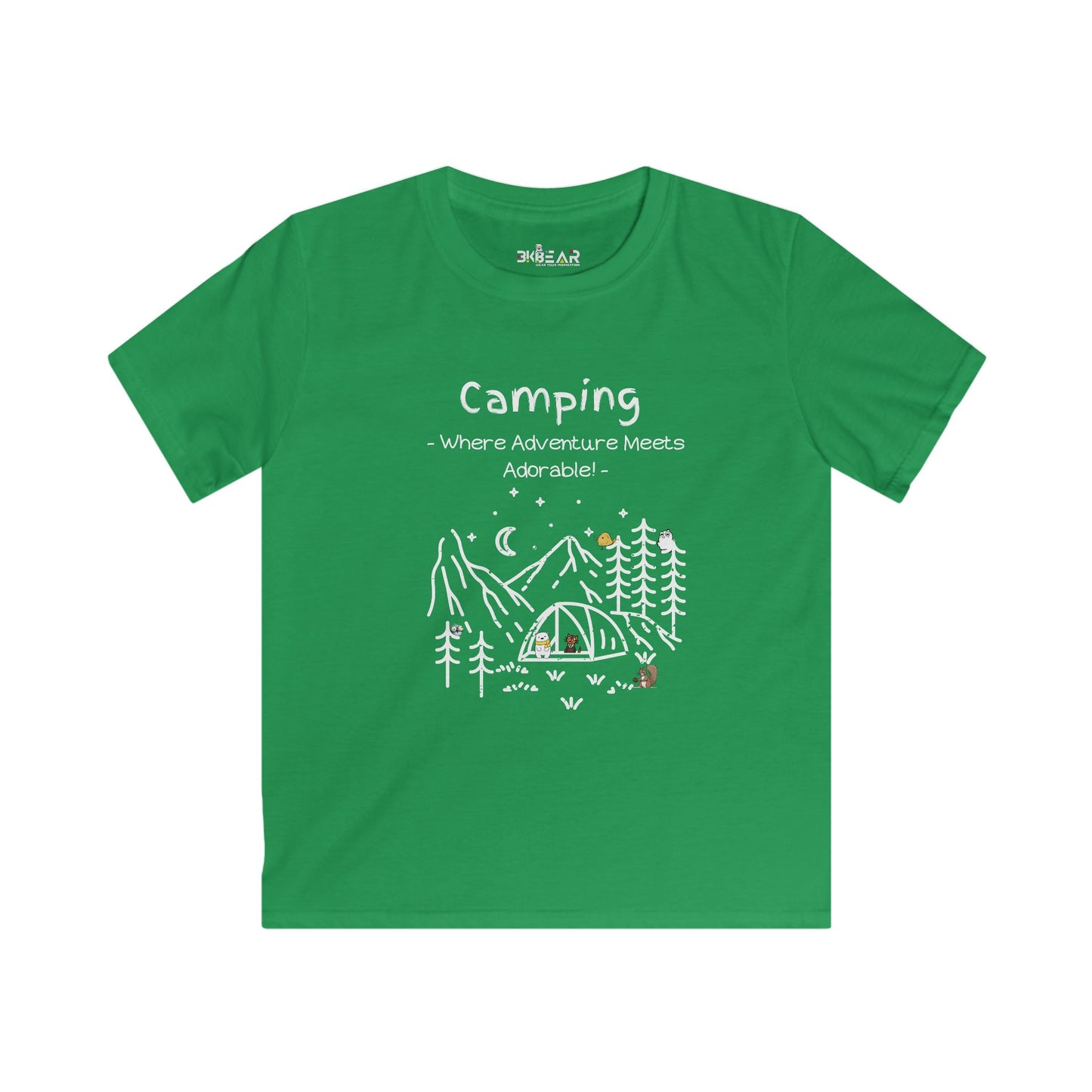 Camping. Where Adventure Meets Adorable. Softstyle Tee