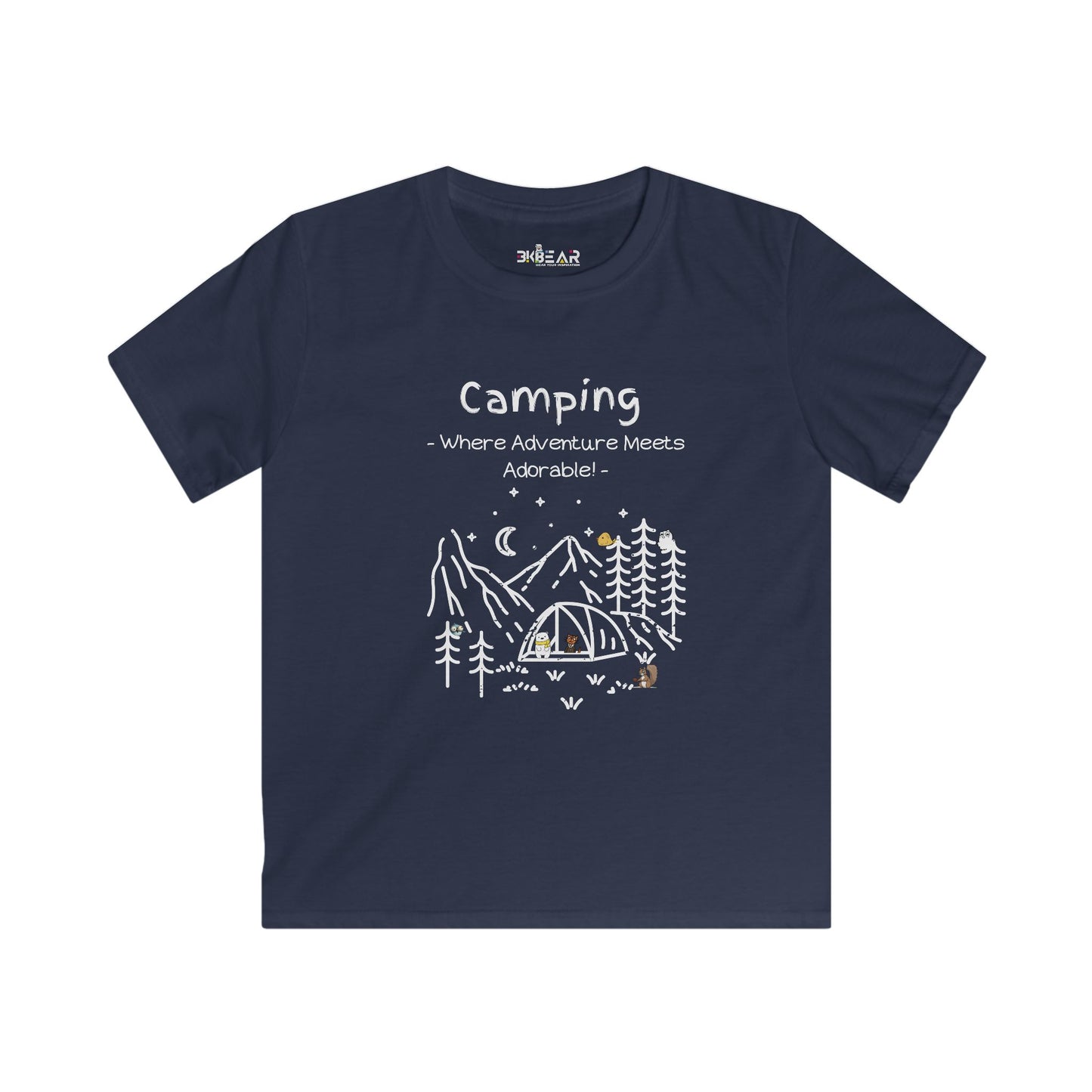 Camping. Where Adventure Meets Adorable. Softstyle Tee