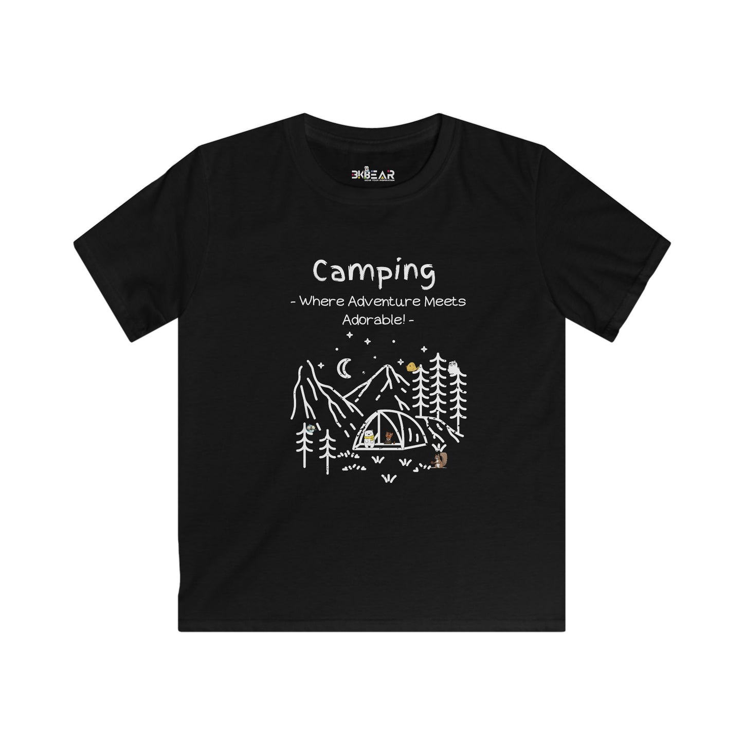 Camping. Where Adventure Meets Adorable. Softstyle Tee