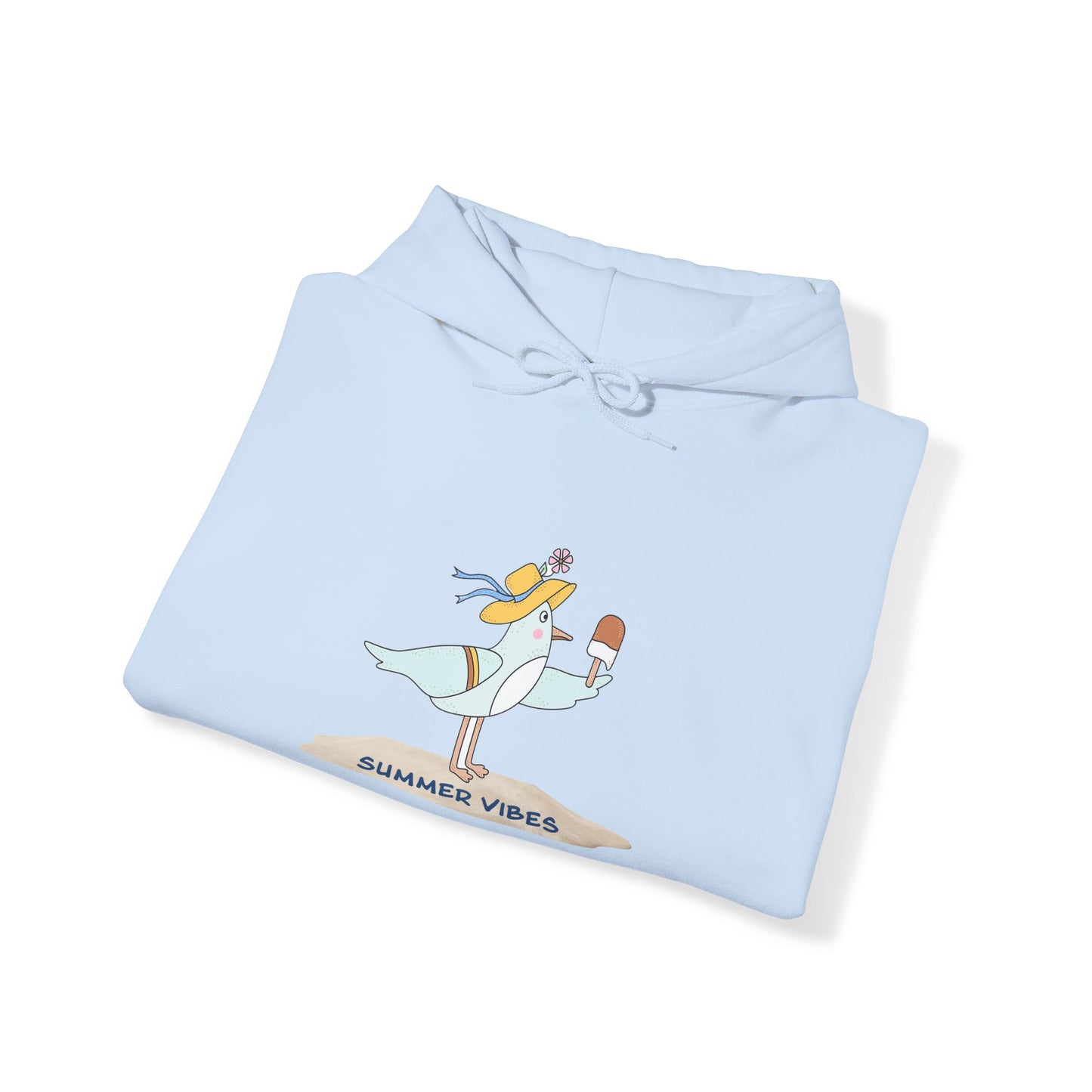 Regal Seagull Summer Vibes. Unisex Hooded Sweatshirt.