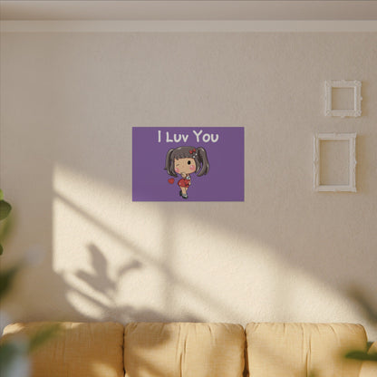 I Luv You. Canvas Gallery Wraps