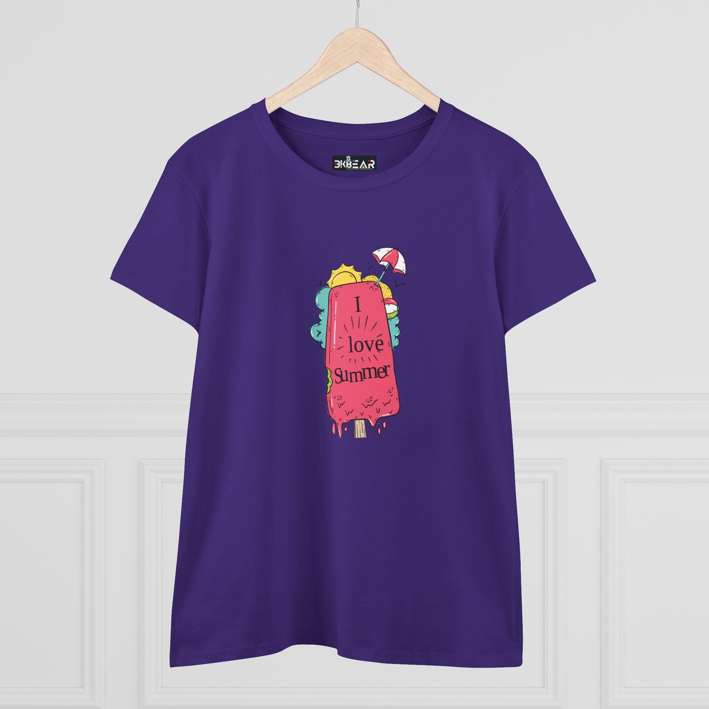 I Love Summer. Women's Midweight Cotton Tee