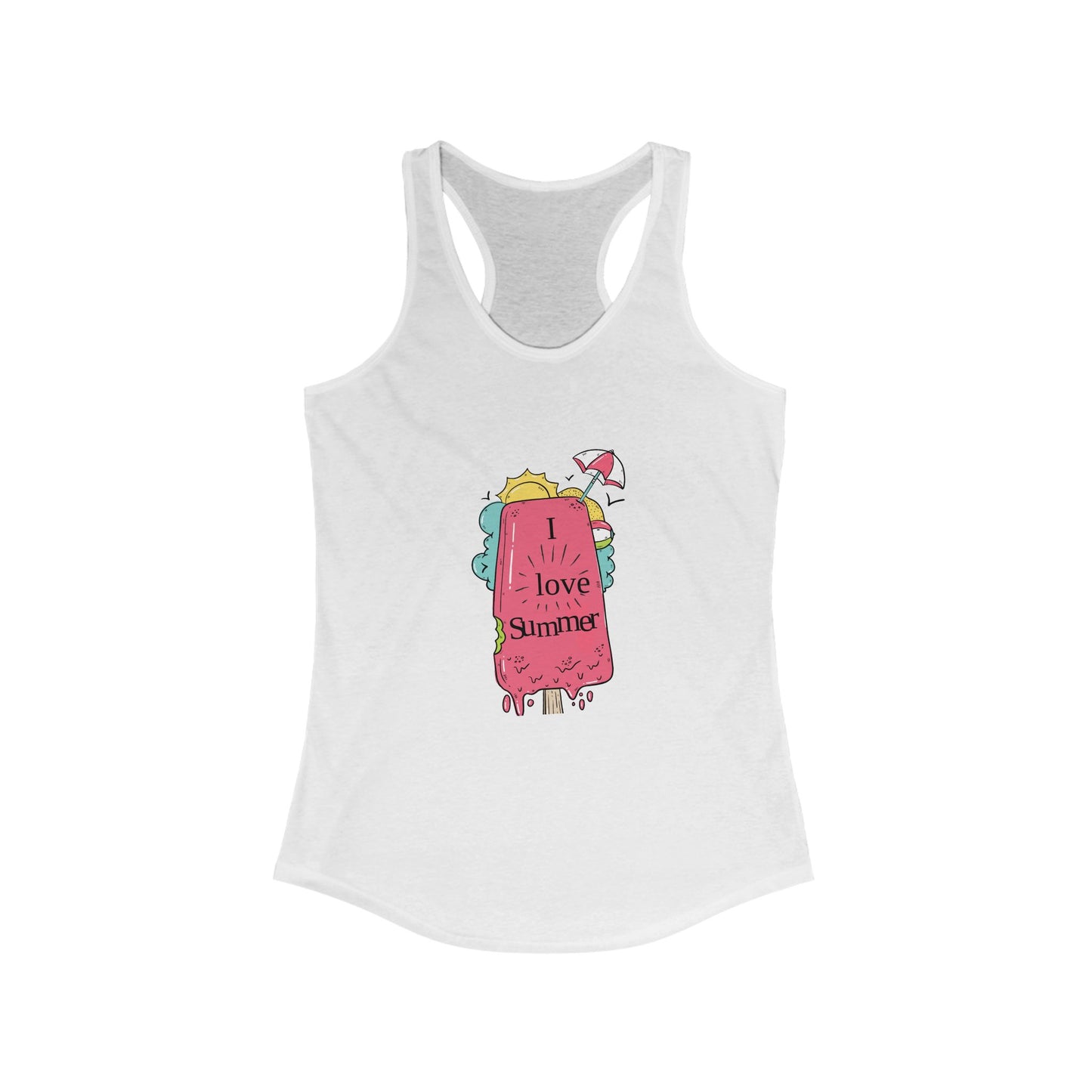 I Love Summer. Women's Ideal Racerback Tank