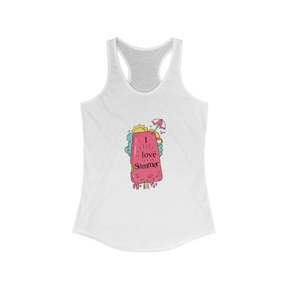 I Love Summer. Women's Ideal Racerback Tank