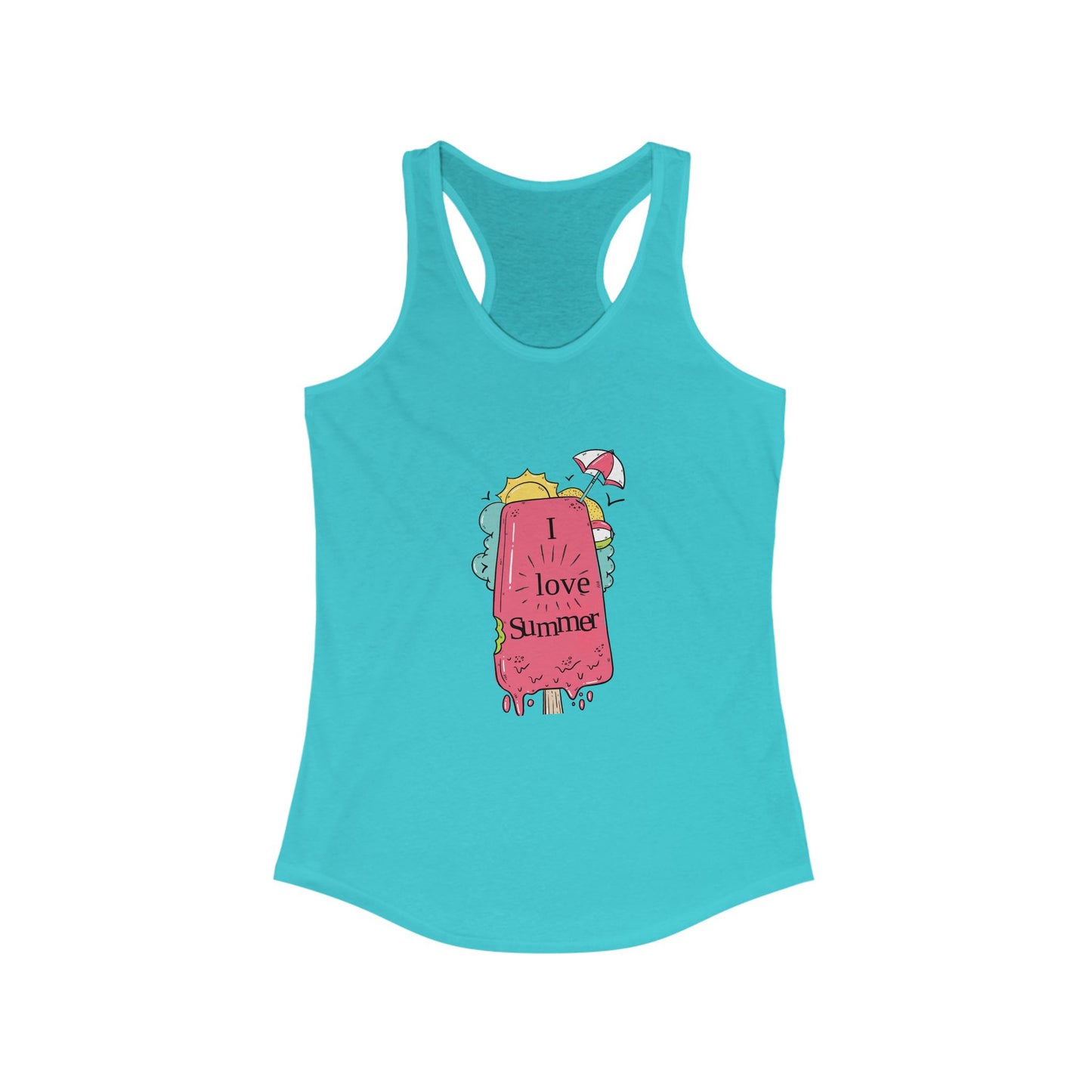 I Love Summer. Women's Ideal Racerback Tank