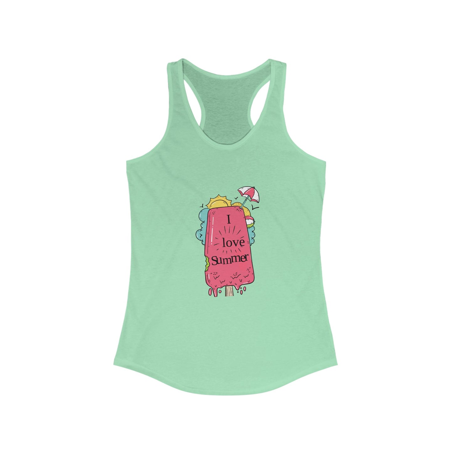 I Love Summer. Women's Ideal Racerback Tank