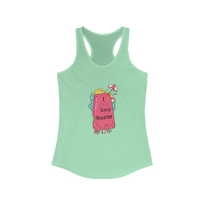I Love Summer. Women's Ideal Racerback Tank
