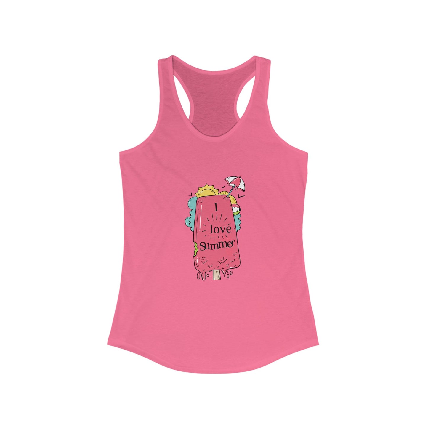 I Love Summer. Women's Ideal Racerback Tank