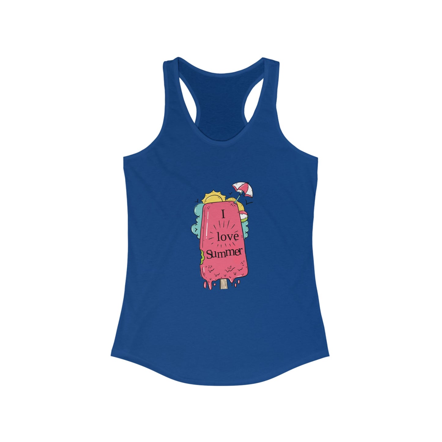 I Love Summer. Women's Ideal Racerback Tank