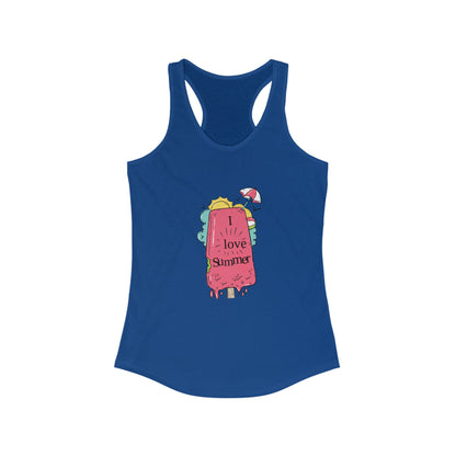 I Love Summer. Women's Ideal Racerback Tank