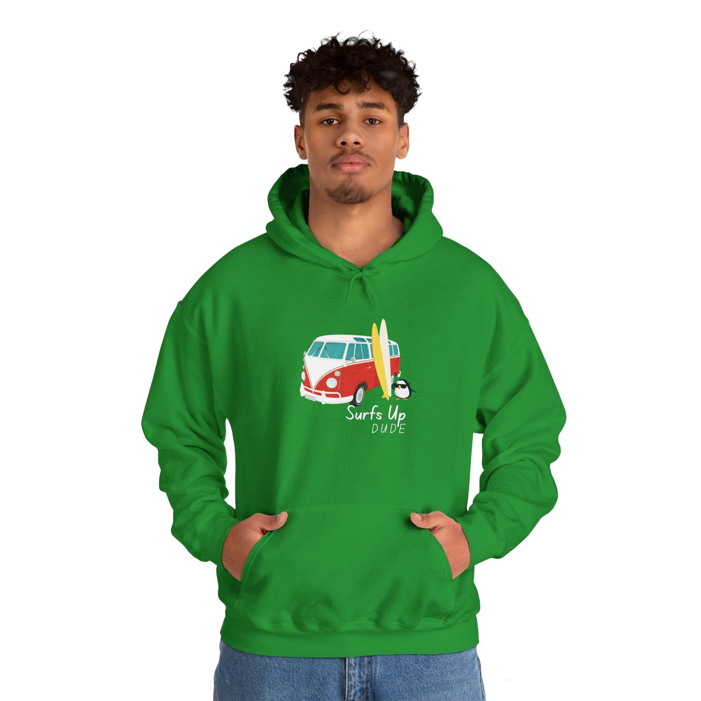 Surfs Up Dude. Unisex Heavy Blend™ Hooded Sweatshirt