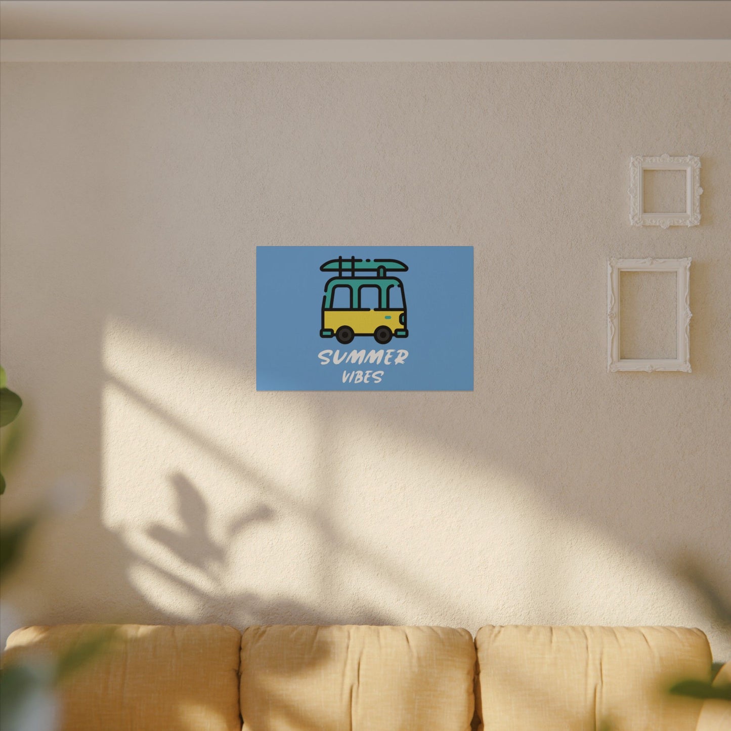 Summer Vibes Canoe on Van. Canvas Gallery Wraps